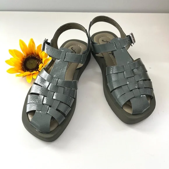 🌟FREE PEOPLE Finn Fisherman Platform Sandals-Sea Serpent color-Size 8 & 9 - Picture 3 of 15